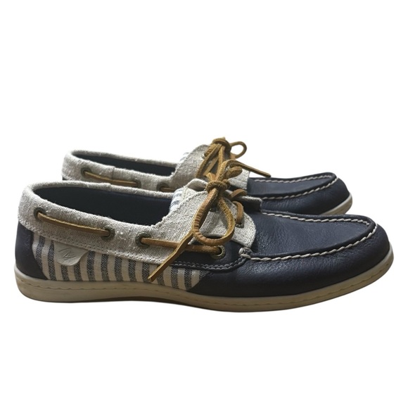 🌺SPERRY Koifish Casual Boat Shoes in Navy/Tan Size 7.5 — Perfect for Summer!!!🌺 - Picture 1 of 9
